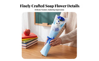 Soft Toy Soap Flower Bouquet Long Scented Soap Flower Arrangement Ever Single Flower Bear Gift for Teachers, Anniversary, Birthday, Wedding