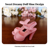 1:4 Doll High Heel Doll Shoes Miniature High Heeled Shoes for Display