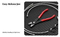 Urea Pipe Pliers High Carbon Stainless Alloy Line Disconnect Pliers Car Petrol Pipe Removal Tool for DIY Enthusiasts, Mechanics, Auto Repair Shop