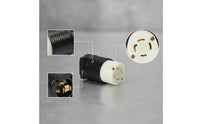 Twist Lock NEMA L16-30C Connector 30 Amp Locking Female Connector 480 Volt Heavy-Duty for Electricians, Generators, Distribution Boxes, Factories