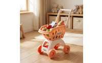 Children's Play Trolley Cart Shopping Cart Playset Compact for Kids