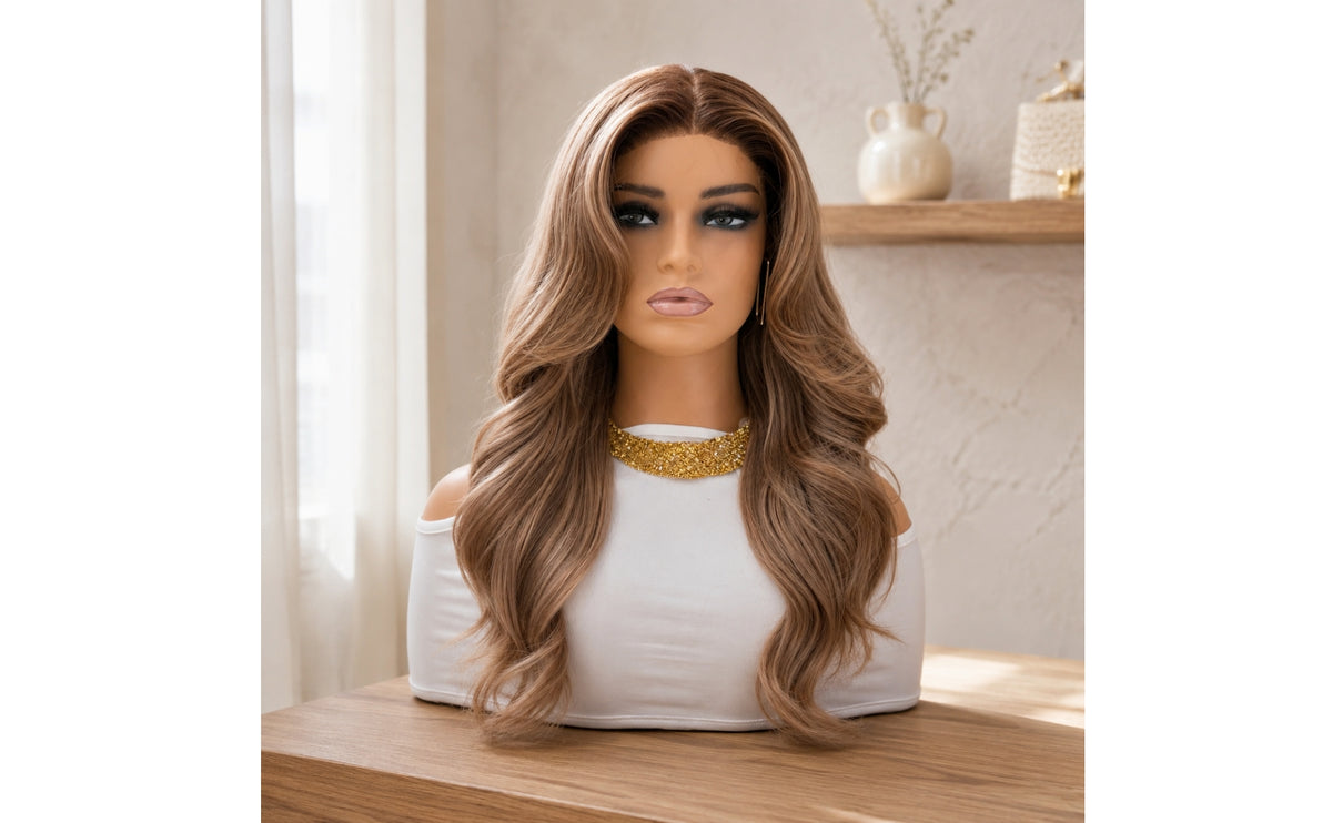 Mannequin Head with Shoulders Realistic Hairpiece Stand Bald Cosmetology Head for Cosmetologists, Jewelers, Photo Shoots, Hair Salons, Jewelry Stores