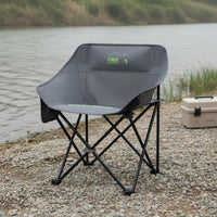 Lightweight Foldable Fishing Chair Long-Lasting Portable Fishing Seat Sturdy Moon Chair Carry Bag for Anglers, River Bank, Lake Side