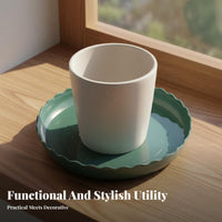 Flower Pot Saucer Prevents Spills Flower Pot dripping Tray Sturdy Round Plant dripping Tray for Gardeners, Homeowners, Garden, Balcony, Outdoor