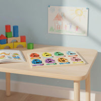 Cognitive Development Lock-and-Key Game Board Polished Surface Wooden Color Match Game Sturdy Shape Matching Board Educational Inspired for Preschoolers