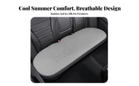 Ventilated Seat Mat Sweat-Absorbent Woven Cooling Mat Breathable Automotive Interior Accessory for vehicle Owners, Commuters, Summer Driving, Office