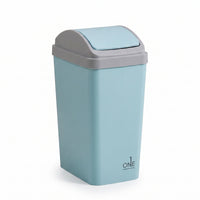 Covered Design Lidded Trash Can Matte Finish Swing-Top Trash Can Rounded Edges Wastebasket for Bathroom