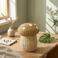 Toadstool Basket with Lid Lidded Toadstool Storage Basket Adorable for Playroom