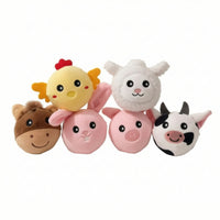 Portable Soft Toy House with Animals Sensory Soft Playhouse Lightweight Stuffed Barn Toy for Nursery