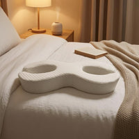 Double-C Shape Side Sleeping Pillow Cutout Openings Contoured Pillow Quilted