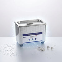 0.8L Sound-Wave Cleaner Compact Sound-Wave Cleaner with Basket Stainless Steel for Jewelers, Hobbyists, Countertop, Home, Workshop