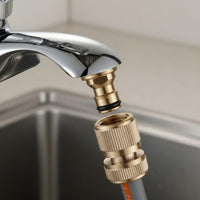 Washing Machine Hose Connector Easy Installation Washing Machine Hose Adapter Set Threaded Tap Converter Brass Construction