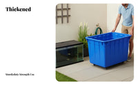 Easy to Maneuver Rectangular Tub Trolley Large Capacity Utility Trolley Multi-Purpose Rolling Container Sturdy Construction for Aquafarmers, Factory Workers, Warehouse Personnel, Garage, Garden, Laundry Room