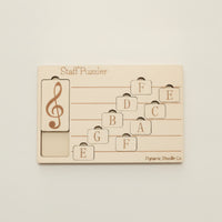 Musical Wooden Music Note Puzzle Hands-on Notation Puzzle Interactive Educational Toy Creative for Preschoolers