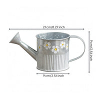 Floral-patternedPatterned Metal Planter Multi-Purpose Distressed Galvanized Planter Vintage Metal Flower Pot Indoor and Outdoor