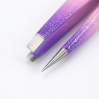 Stainless Steel Slant Tip Tweezers Eyebrow, Beauty for Shaping, Cosmetic for Makeup Artists, Application Tools Set