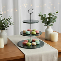 3 Tier Cake Stand Elegant Design Marble Cake Stand Simple to Clean Marble Dessert Tray for Afternoon Tea, Party