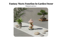 Solar Mushroom Lantern Automatic On/Off Solar Mushroom House Resin Fairy Outdoor Light for Patio, Balcony, Pathway