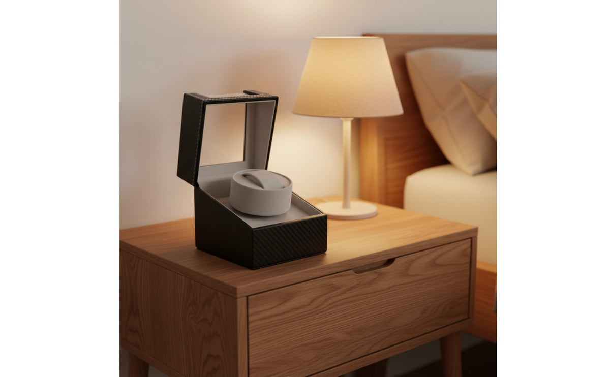 Automatic Individual Timepiece Rotator Black Individual Timepiece Rotator Quiet for Dresser, Travel