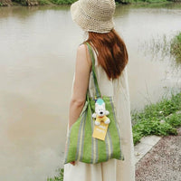 Travel Bag and Tote Bag for Women, Large Canvas Tote Bag with a Soft Vertical Square Shape, Canvas Bag for Shopping, Open Top Double Straps
