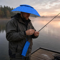 95cm Double-Layer Folding Head-Mounted Umbrella Hat for Outdoor Sun Protection Fishing and Tea Picking