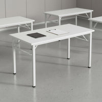 Multifunctional Folding Computer Desk Stable Structure Folding Desk Wide Tabletop Collapsible Computer Table Easy to Clean for Students