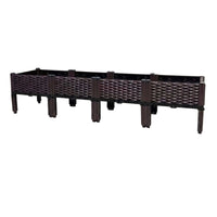 Modular Planter Box Self-Watering Planter with Water Reservoir Elevated Flower Box for Homeowners, Patio