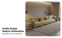 L-Shaped Sectional Sofa Nordic design Living Room Furniture Modern Minimalist Design Couch for Homeowners, Apartment Dwellers, Large Spaces