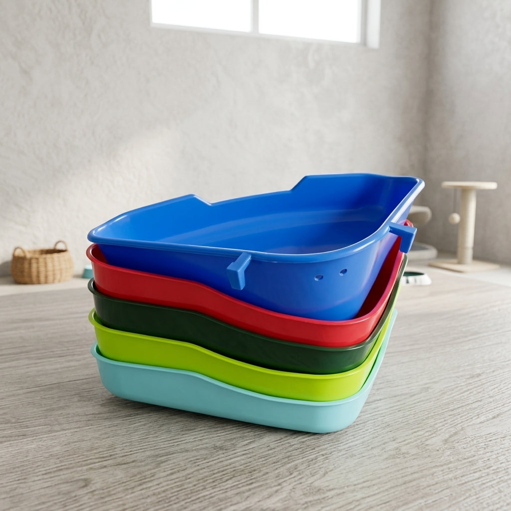 Large Bunny Litter Tray and Bunny Litter Box, Triangular Corner Litter Pan with Cage Hooks, for Guinea Pigs and Chinchillas