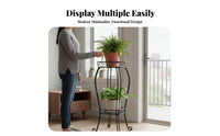 Wrought Iron Plant Rack Space-Saving Wrought Iron Plant Stand Decorative Design