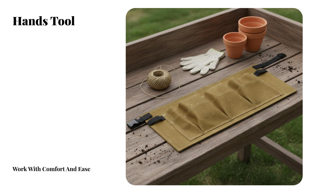 Waxed Canvas Tool Belt Wear-Resistant Waist Tool Belt Heavy Duty Multiple-Utility Pouch for Carpenters, Construction Site, Workshop