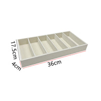 6-Compartment Jewelry Organizer Tray Flocked Jewelry Tray with Compartments Divided Drawer Insert Rectangular for Women, Collectors, Dresser, Vanity, Boutique