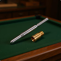 Threaded Cue Joint Connector Polished Athletic Gear Silver-Tone