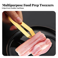 Fowl Feather Plucker Multi-Functional Swine Hair Removal Gripper Seafood Bone Tweezers Rust Resistant Stainless Steel Seafood
