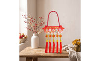 Hanging Ornament with Tassels Lightweight Decorative Plaque Handmade for Door