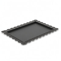 Iron Serving Tray Decorative Platter Easy to Clean for Home Entertaining, Hosts