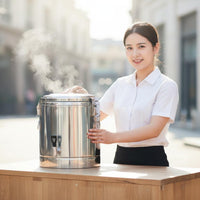Stainless Steel Insulated Barrel Full Polyurethane Foam Insulation Insulated Soup Bucket Portable Commercial Food Warmer Barrel for Caterers