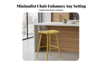 Nordic design Transparent Highrear Stool Modern Minimalist Design Clear rear High Stool Built-in Footrest Counter Chair Armless for Homeowners, Business Owners, Interior Decorators, Bar, Coffee Shop, Cafe, Restaurant