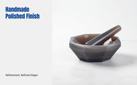 Natural Stone Grinding Bowl, Laboratory Pestle, Durable, Handmade, Multi-Size for Powder Pigment Medicine