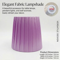 Small Lamp Shade for Table or Ceiling Light in Multiple Colors, Cloth Lampshade for E14 Chandelier and Wall Vintage Style Design
