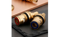 2 Pieces Replacement Brass Faucet Ceramic Good Sealing Faucet Ceramic Stem Solid Plumbing Part High-Quality for DIYers, Plumbers, Kitchen