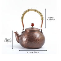 Hammered Copper Teapot Decorative Handmade Copper Kettle Stovetop Cookware for Office