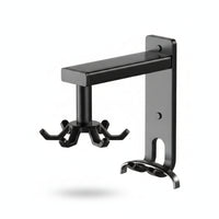 Drilltool-Less Rotating Kitchen Hook Rack Aluminum Alloy 6-Hook Utensil Rack Space-Saving