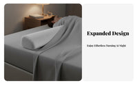 Widened Design Sleeping Pillow Breathable Material Lower Back Support Pillow Machine Washable Cover for Side Sleepers, Lying down, Sofa