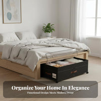 Wheeled Design Rolling Storage Container Space-Saving Rolling Storage Bin Lowheight Organizer Box Multi-Purpose for Students, Apartment Dwellers, Homeowners, under-bed, Bedroom, Dorm Room, Closet