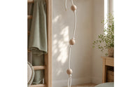 Climbing Rope with Wooden Balls Grip Training Rope Indoor for Young Children, Playroom