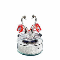 Automatic Rotation Solar Powered Rotating Swan Ornament Luxury Design Rotating Swan Figurine Easy Installation for Drivers, Office Desk