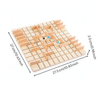 Compact Wooden Maze Game Brain Teaser Maze Board Game Sturdy Toy Portable for Families, Kids, Classroom