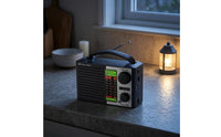 Telescopic Antenna World Band Receiver Carry Handle Portable Radio Tuning Knob Portable Band Radio Speaker Grille