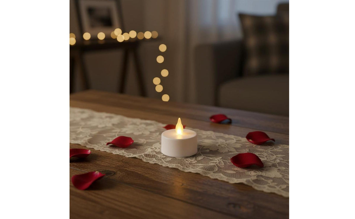LED Tea Light Smokeless Battery Operated Tea Light Warm White Glow Flickering Flameless Candle for Romantic Ambiance, Home Decor, Vigils